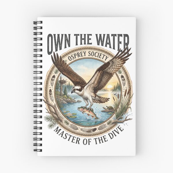 Item preview, Osprey Society – Own The Water Vintage Wildlife Fishing Bird Illustration designed and sold by Roy & Tiffany.