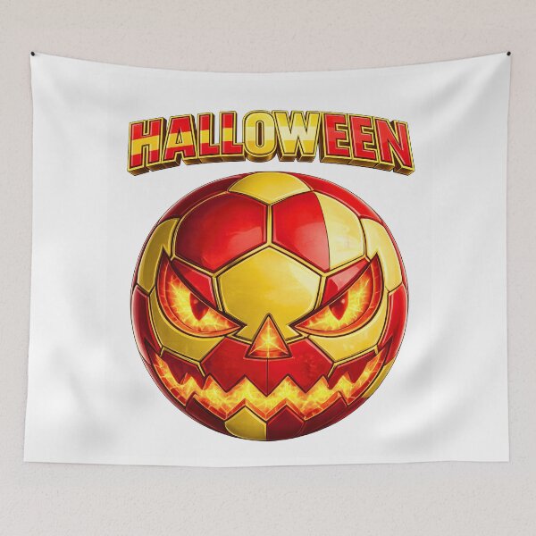 Item preview, Spain Halloween Soccer Ball | Spanish Flag Jack O' Lantern Pumpkin designed and sold by ArtSpark Studio.