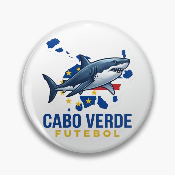 Item preview, Cabo Verde Futebol Shark Sticker | Cape Verde Flag Soccer Fan | Great White Shark Football Design | Cabo Verde Pride Gift designed and sold by Bhaskar Digital Art.