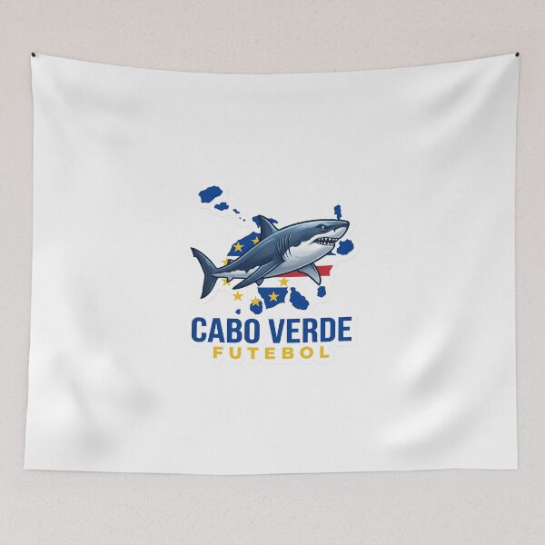 Item preview, Cabo Verde Futebol Shark Sticker | Cape Verde Flag Soccer Fan | Great White Shark Football Design | Cabo Verde Pride Gift designed and sold by Bhaskar Digital Art.
