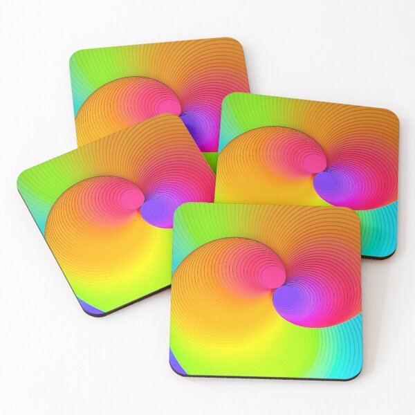 Item preview, Rainbow Spiral Colorful 3D Discs designed and sold by Keltoi-art.