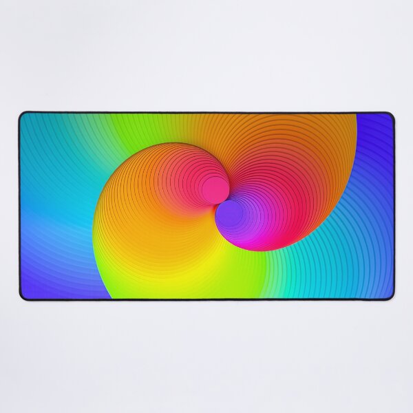 Item preview, Rainbow Spiral Colorful 3D Discs designed and sold by Keltoi-art.