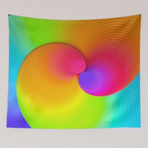 Item preview, Rainbow Spiral Colorful 3D Discs designed and sold by Keltoi-art.