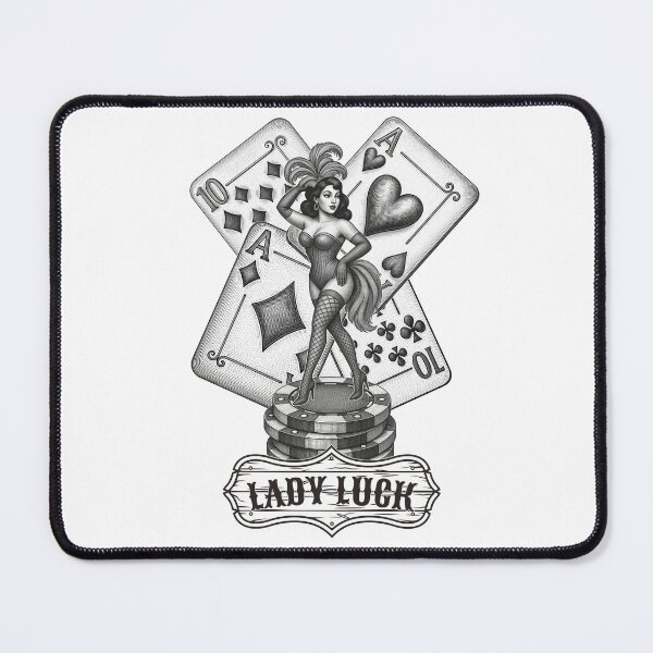 Item preview, Lady Luck Vintage Casino Pin-Up Girl designed and sold by Art89-T-Shirts.