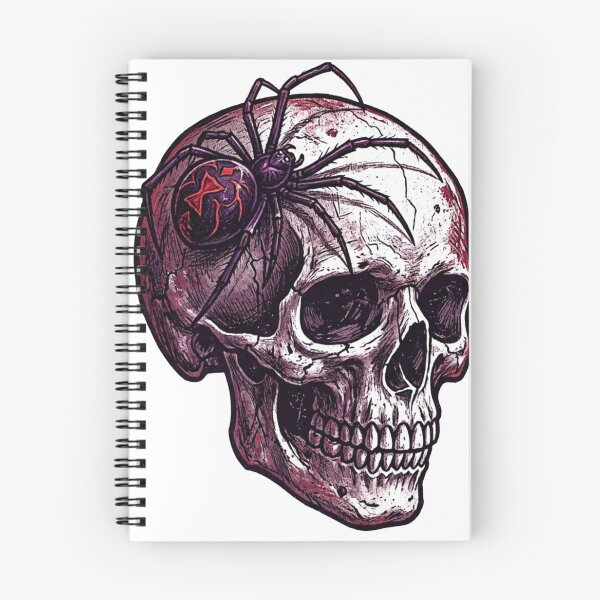 Item preview, Black Widow Spider on Cracked Skull designed and sold by BHP Studio.