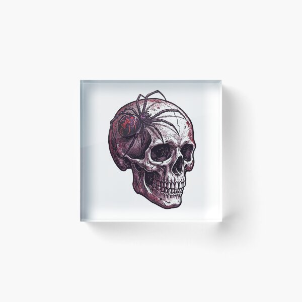 Item preview, Black Widow Spider on Cracked Skull designed and sold by BHP Studio.