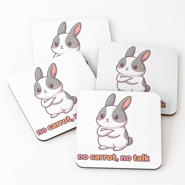 Item preview, No Carrot No Talk Cute Bunny PNG | Funny Rabbit Cartoon Digital  designed and sold by morning sun.