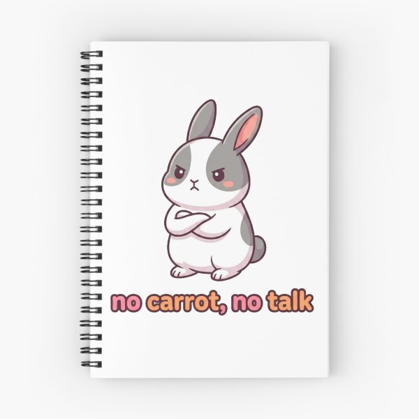 Item preview, No Carrot No Talk Cute Bunny PNG | Funny Rabbit Cartoon Digital  designed and sold by morning sun.