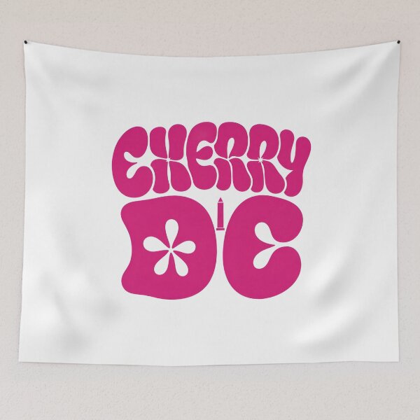 Item preview, Cherry DC – Groovy Pink Blossom Typography designed and sold by Fenay Designs.