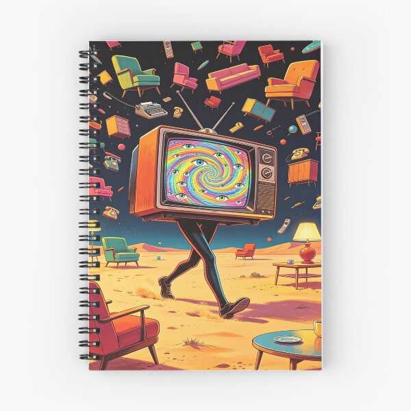 Item preview, Trippy Walking Vintage TV - Surreal Mid-Century Desert Art designed and sold by Chaos world.