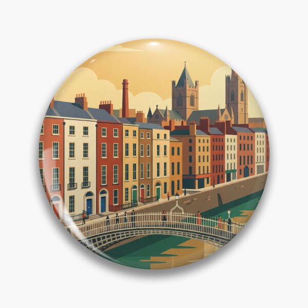 Item preview, Dublin Ireland Vintage Travel Poster  designed and sold by Bomax121.