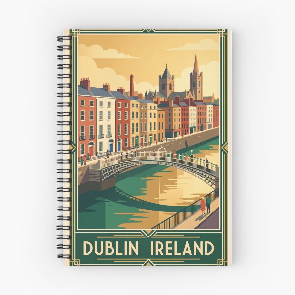 Item preview, Dublin Ireland Vintage Travel Poster  designed and sold by Bomax121.