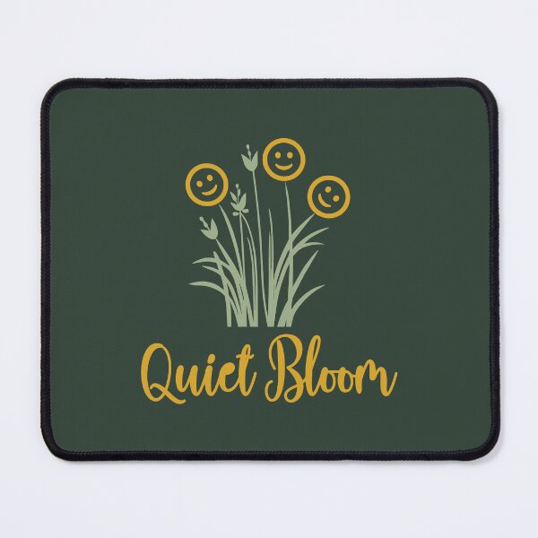 Item preview, Quiet Bloom Retro Smiley Face Floral Typography designed and sold by ANJ Creative Designs.