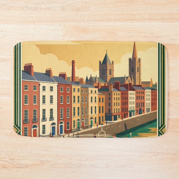 Item preview, Dublin Ireland Vintage Travel Poster  designed and sold by Bomax121.