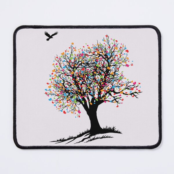 Item preview, The Heart Tree - Whimsical Hawk & Colorful Nature Art designed and sold by ArthousePromos.