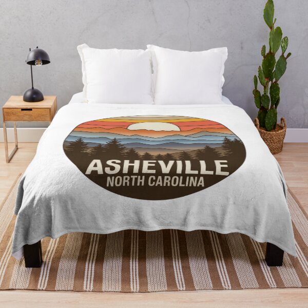 Item preview, Asheville North Carolina: Colorful Mountain Sunset Badge designed and sold by CircinusStore.
