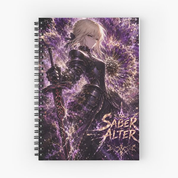 Item preview, Saber | Dark Armored Anime Knight | Purple Fantasy Sword Warrior Aesthetic Art Print designed and sold by Dyan4.