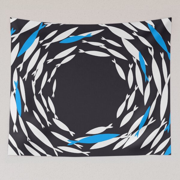 Item preview, Swimming Against the Tide: Minimalist Fishes designed and sold by MegitsunesMedia.