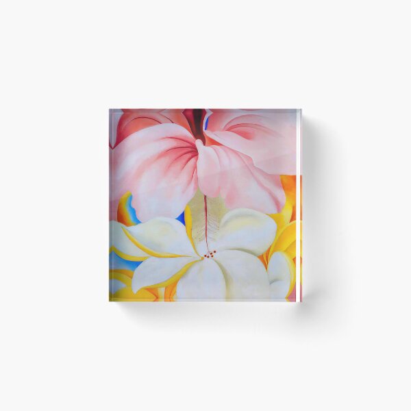 Item preview, Hibiscus with Plumeria Print | Georgia O'Keeffe Wall Art designed and sold by VenusArt7.