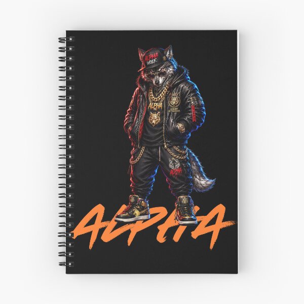 Item preview, Alpha Wolf Streetwear Cyberpunk Graphic Art designed and sold by WRParadise.