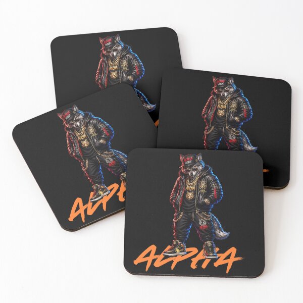 Item preview, Alpha Wolf Streetwear Cyberpunk Graphic Art designed and sold by W&RParadise.