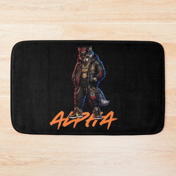 Item preview, Alpha Wolf Streetwear Cyberpunk Graphic Art designed and sold by WRParadise.