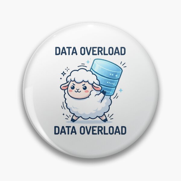Item preview, Data Overload Fluffy Kawaii Sheep Tech Graphic Tee designed and sold by TechBro67.