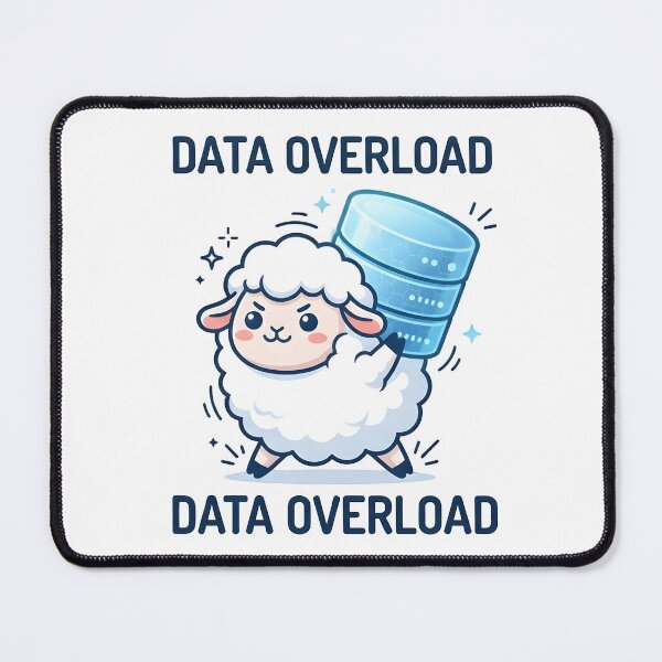 Item preview, Data Overload Fluffy Kawaii Sheep Tech Graphic Tee designed and sold by cute stuff too.