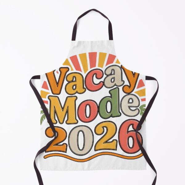 Item preview, Vacay Mode 2026 Retro Wavy Groovy Typography Graphic designed and sold by smartlogo_factory.