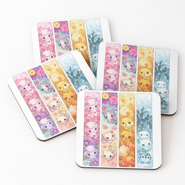 Item preview,  Kawaii Seasonal Animals | Spring Summer Autumn Winter Illustration Set designed and sold by Anastasiia Yurevych.