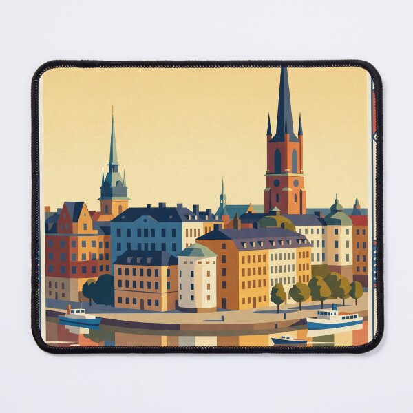 Item preview, Stockholm Sweden Vintage Travel Poster designed and sold by Bomax121.