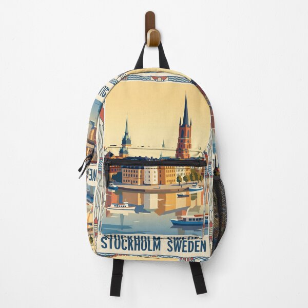 Item preview, Stockholm Sweden Vintage Travel Poster designed and sold by Bomax121.