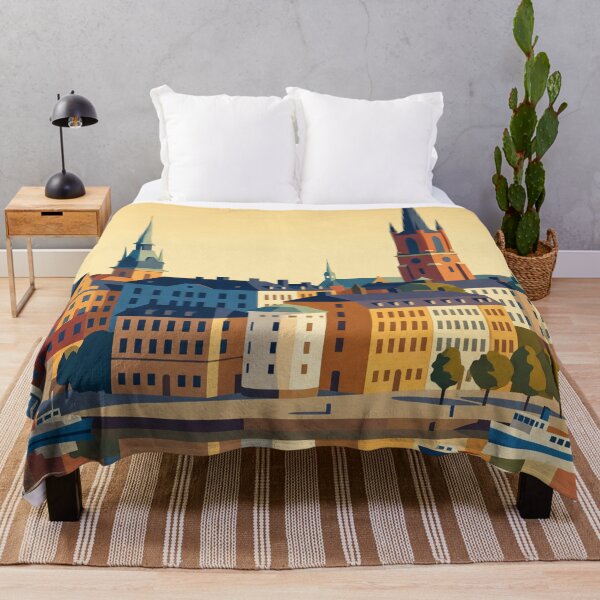 Item preview, Stockholm Sweden Vintage Travel Poster designed and sold by Bomax121.