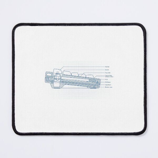 Item preview, Gasket Mount Case Cutaway - Custom Keyboard Foam Layer Diagram designed and sold by Node & Switch.