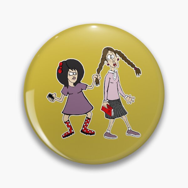 Item preview, Funny TikTok Sibling Rivalry Sticker | Cute Girl Pulling Hair Braid Cartoon designed and sold by MyxaART.
