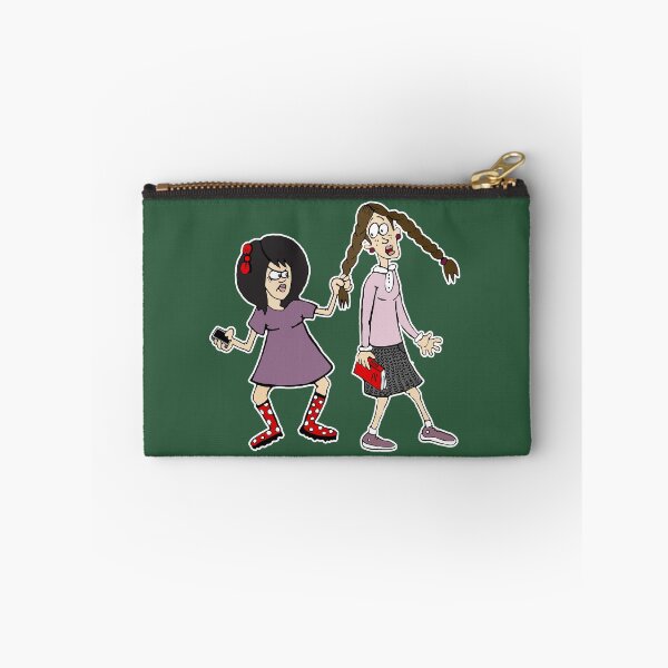 Item preview, Funny TikTok Sibling Rivalry Sticker | Cute Girl Pulling Hair Braid Cartoon designed and sold by MyxaART.