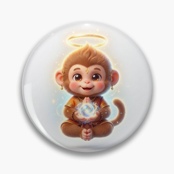 Item preview, Cute Chibi Monkey Buddha Sarira Pearl Cultivation Digital Art designed and sold by uegi.