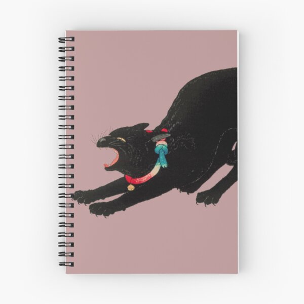 Item preview, Japanese Animal Art - Cat - Modern Ukiyo-e - Japandi,  Dusty Pink designed and sold by Black Swallow.