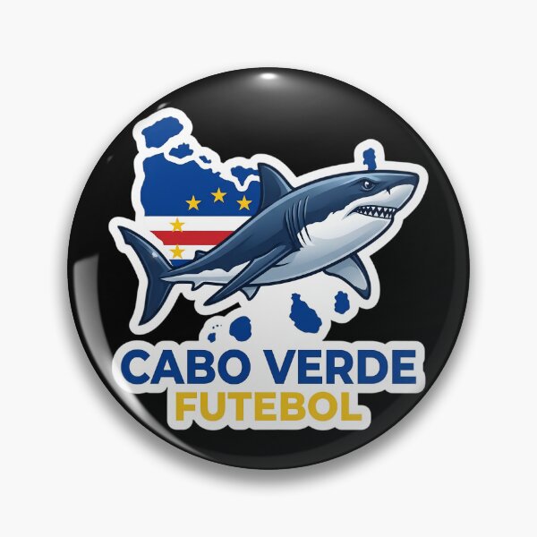 Item preview, Cabo Verde Shark Futebol Sticker | Cape Verde Flag Football Design | Cabo Verde Soccer Fan Gift | Shark Mascot Graphic designed and sold by Bhaskar Digital Art.