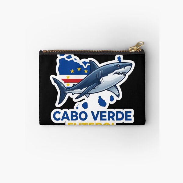 Item preview, Cabo Verde Shark Futebol Sticker | Cape Verde Flag Football Design | Cabo Verde Soccer Fan Gift | Shark Mascot Graphic designed and sold by Bhaskar Digital Art.
