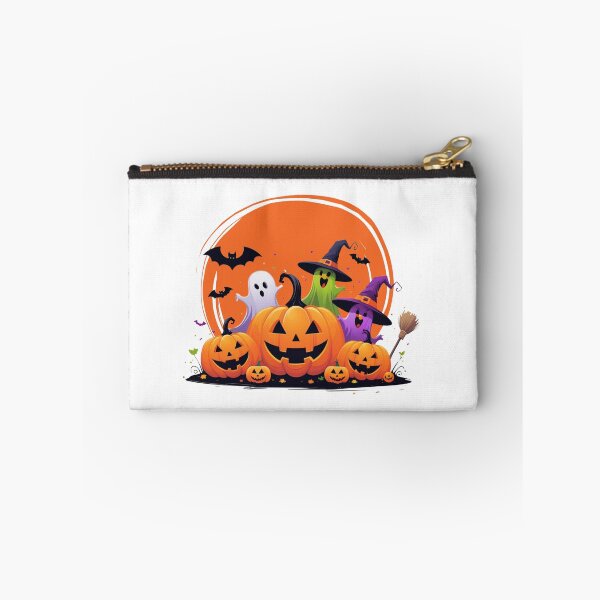 Item preview, Halloween Pumpkin Patch Ghosts Witch Bats designed and sold by Madhav Creations Studio.