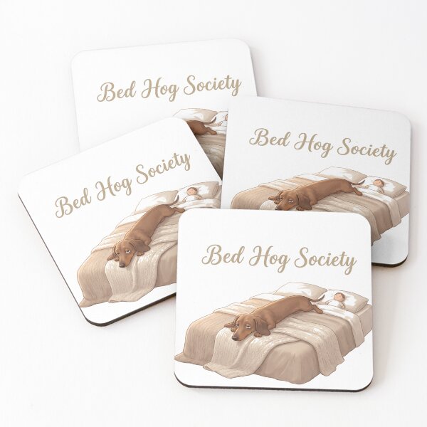 Item preview, Bed Hog Society Funny Dachshund Shirt | Cozy Wiener Dog Sleeping Lover Gift designed and sold by jgoteiner.