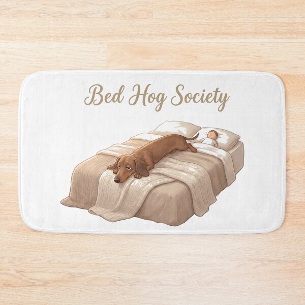 Item preview, Bed Hog Society Funny Dachshund Shirt | Cozy Wiener Dog Sleeping Lover Gift designed and sold by jgoteiner.