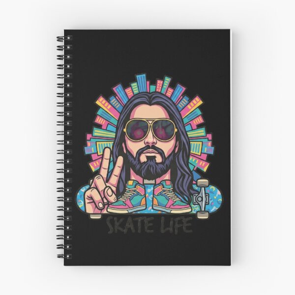 Item preview, Jesus Skateboarding - Funny Christian Skateboarding Humor Sarcastic Jesus Skating Longboard designed and sold by Sloyar.