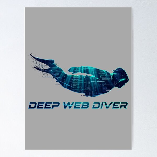 Item preview, Deep Web Diver Hacker Cyberpunk Ocean Code Design designed and sold by KurtByteStudio.