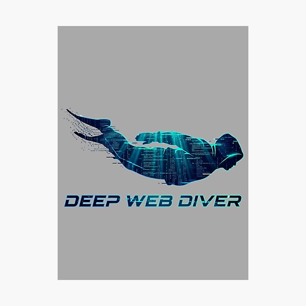 Item preview, Deep Web Diver Hacker Cyberpunk Ocean Code Design designed and sold by KurtByteStudio.