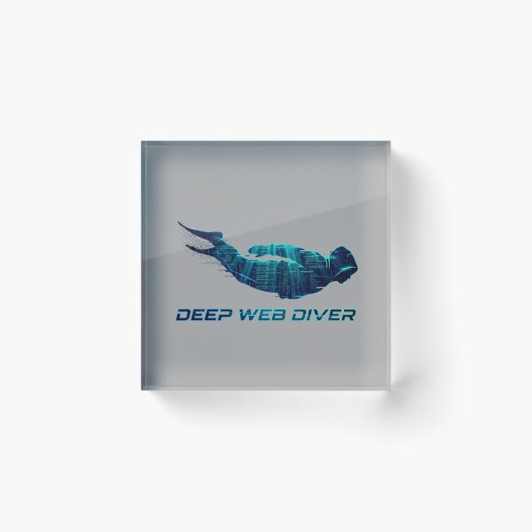 Item preview, Deep Web Diver Hacker Cyberpunk Ocean Code Design designed and sold by KurtByteStudio.