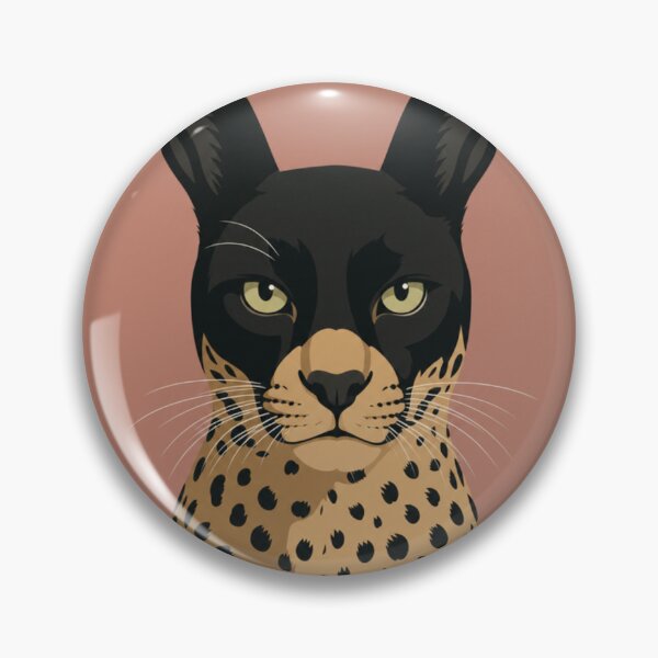 Item preview, Surreal Hybrid Cat Portrait | Black Cat with Leopard Body Vector Art designed and sold by minbadesign.
