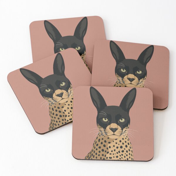 Item preview, Surreal Hybrid Cat Portrait | Black Cat with Leopard Body Vector Art designed and sold by minbadesign.