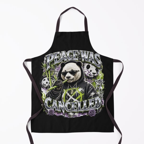 Item preview, Peace Was Cancelled Panda T-Shirt, Funny Panda Hoodie Graphic Tee, Streetwear Goth Grunge Shirt, Bamboo Bear Gift, Y2K Punk designed and sold by QuirkyCloud Designs.